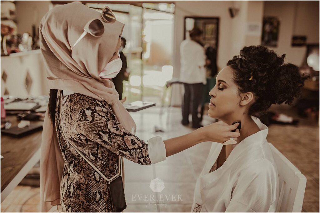 bride getting ready wedding stellenbosch