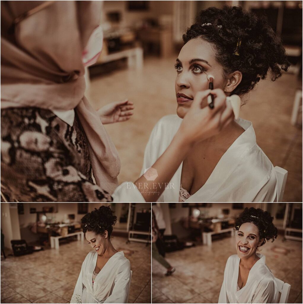 bride getting ready wedding stellenbosch