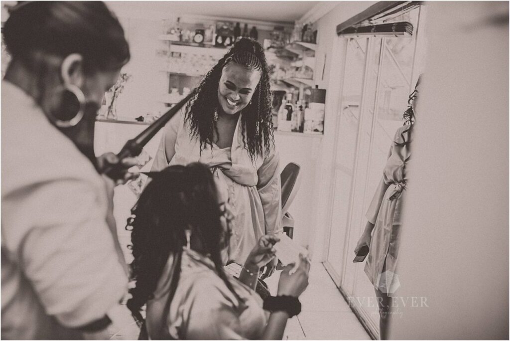bride getting ready wedding stellenbosch