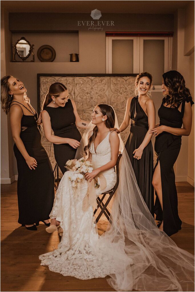 Wedding bridesmaids getting ready cape town photography