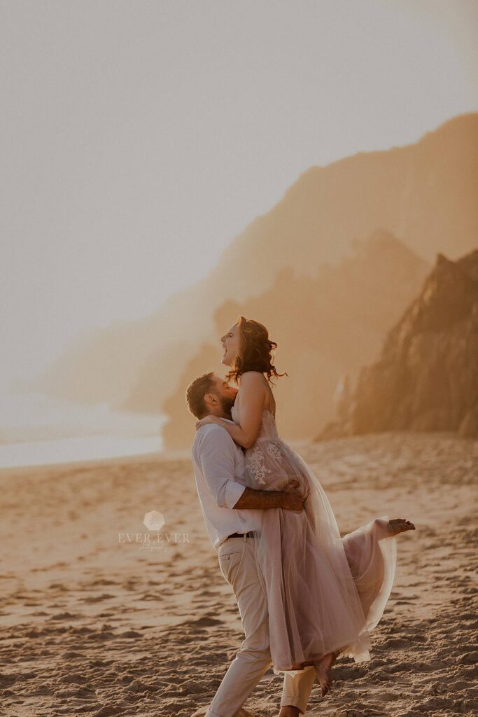 wedding elopement sunset photography couple cape town
