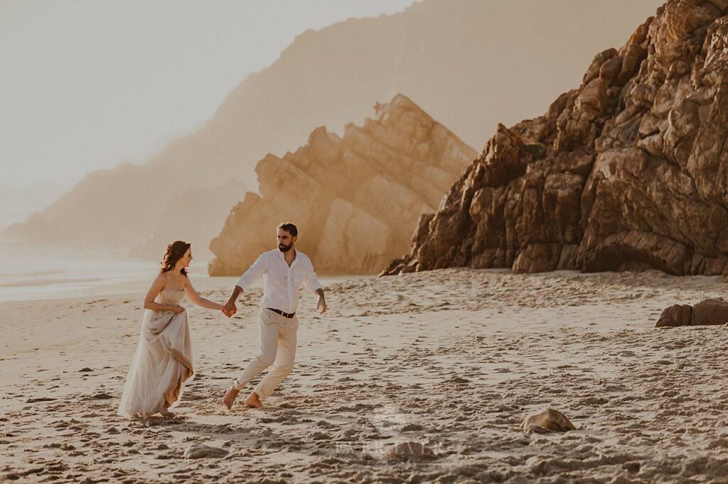 wedding elopement sunset photography couple cape town
