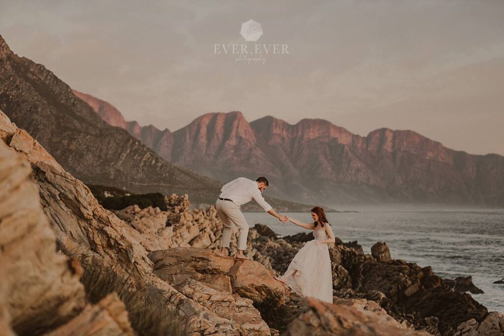 wedding elopement sunset photography couple cape town