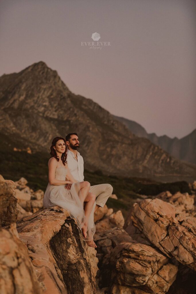wedding elopement sunset photography couple cape town