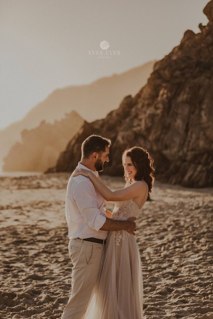wedding elopement sunset photography couple cape town