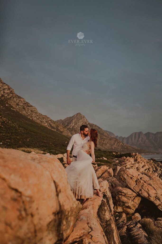 wedding elopement sunset photography couple cape town