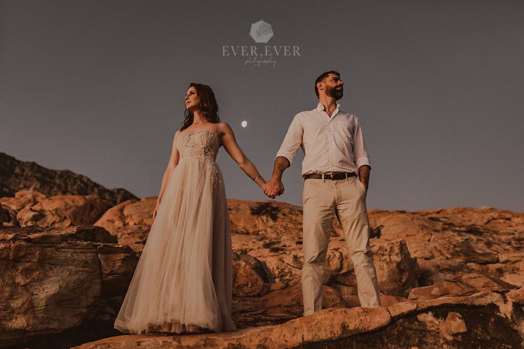 wedding elopement sunset photography couple cape town