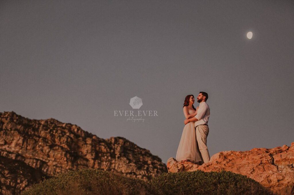 wedding elopement sunset photography couple cape town